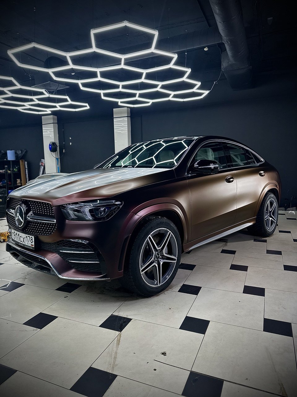 Mersedes gle оклейка плёнкой