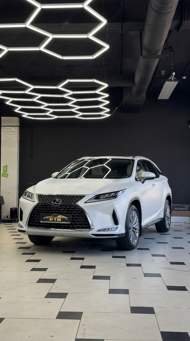 Оклейка Lexus NX в цветную полиуретановую пленку и антихром